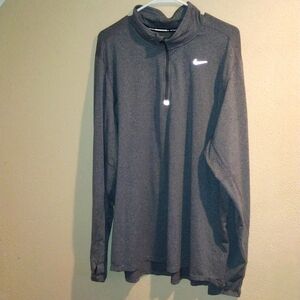 NIKE DRI-FIT RUNNING TOP 1/4 ZIP PULLOVER MEN'S SIZE XXL GRAY